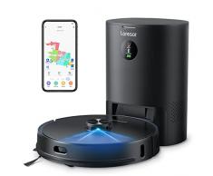 Laresar Robot Aspirapolvere Lavapavimenti con Mappatura 3500Pa Aspirapolvere Robot Lavapavimenti con Batterie 3200mAh, Svuotamento Automatico Adattato per Peli Animali