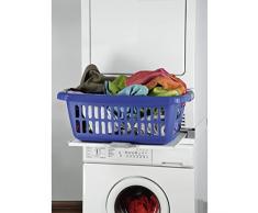 Xavax 111363 Kit di Impilamento Lavatrice/Asciugatrice con Pannello Scorrevole, Bianco