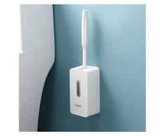 Scopini e Porta Scopini Spazzola per la ciotola del water a parete con un comodo manico che il supporto della spazzola da bagno si apre e si chiude automaticamente (senza punch) Portascopino WC