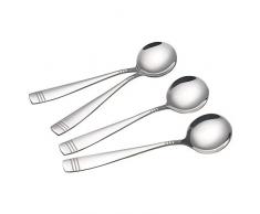 Dynko Cucchiaio da Tondo, Cucchiaio da Minestra in Acciaio Inossidabile, 8 Pezzi