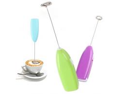 Quanjucheer - Mini montalatte elettrico, in acciaio inox, per frusta, frusta per uova, utensile da cucina, dimensioni 20 cm (casuale)