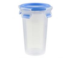 Emsa 508551 rotonda contenitore di alimento con coperchio, 0.35 litri, trasparente / blu, Clip & Chiudi