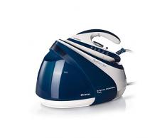 Ariete 6413, Ferro da Stiro con Caldaia, Serbatoio Acciaio Inox Rimovibile e Ricaricabile, Pressione 7 bar, Colpo Vapore 600gr, Continuo 140gr/min, 2400 W, Blocco Ferro, Bianco e Blu