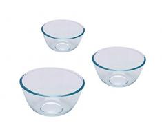 Pyrex Set di 3 Coppe Multiuso in vetro borosilicato: 0,5lt_1lt_2lt