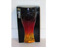 Coca-Cola - Bicchiere da collezione in vetro, edizione limitata, nero/rosso/oro/mc Donalds