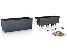 Vaso Fioriera in Resina per Piante Lechuza Balconera 50 Color Set Completo - GRIGIO ARDESIA