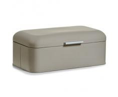 Zeller 27296 - Portapane Rubber, in metallo, colore: tortora