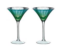 Artland Set da 2 Peacock Bicchieri Martini