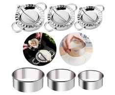 FYSL Stampo per Ravioli Set 6 Pezzi Stampo per Ravioli Dumpling, Ravioli Dumpling Maker acciaio inossidabile Forme per Ravioli Dumpling per Cucina