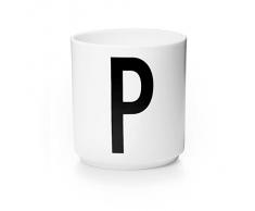 Design Letters Tazzine Caffè | Tazza Personalizzata in Porcellana | Tazza con lettera dellalfabeto Lettera P, tazze colazione | Regalo donna, Regalo Uomo, Amici e familiari, Tazza Mug Bianco