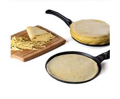 HYYDP Tegami Pancake Crepes Padella Rivestimento Antiaderente Padella Induzione Compatibile, per Pizza o Cottura Padella per Esterno, Meno Olio e Fumo (Size : 24CM)