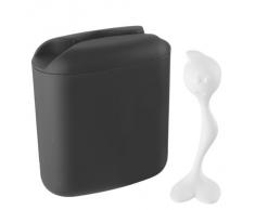 Koziol Hot Stuff, contenitore ermetico per caffè con cucchiaio dosatore, 500g, nero, 3058526