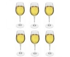 Viva Haushaltswaren – 6 Bicchieri da Vino Bianco, infrangibili/Bicchieri da Vino in plastica di Alta qualità (policarbonato) Circa 250 ml