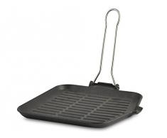 Ilsa Dietella Bistecchiera, in ghisa inossidabile, 24 x 24 cm, Antracite