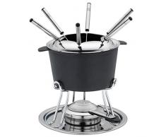 kela 16639Â Set per fonduta, 11Â Pezzi, in ghisa, Smaltata, Adatta all induzione, 800Â ml, Metallo/Cromato, Comore