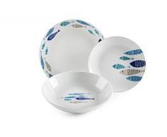 Excelsa Ocean North Sea Servizio Piatti da 18 Pezzi, Porcellana