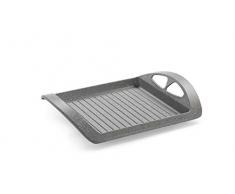 MOPITA CHOPPY Bistecchiera Antiaderente Padella Bistecchiera per tutti i piani cottura (No Induzione) Multistrato Antiaderente 5 strati, Fondo Alluminio Alto spessore 4 mm, 23 x 23 cm, Made in Italy