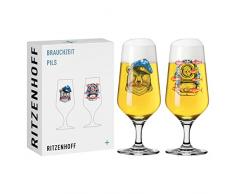 RITZENHOFF 3471005 - Bicchieri da birra 300 ml, set da 2 pezzi, serie N° 9 + 10, motivo animali, multicolore, made in Germany