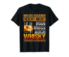 Whisky, bicchiere da whisky e whisky Maglietta