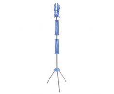 GOTOTOP Stendino Biancheria Stendibiancheria a Ombrello Pieghevole Porta Abiti a 3 Robuste Braccia,in Acciaio Inossidabile,167.5 * 76cm (Blu)