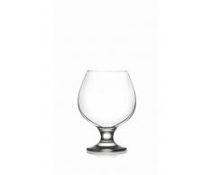 Set 6 pezzi bicchiere calice cognac brandy misket 390cc