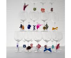 24 Segnabicchieri e Segna Calici SoloMIO Assortiti Multicolor Artigianali