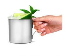Boccale in acciaio inossidabile per Moscow Mule, 350 ml, bicchiere da cocktail unico, tazza da campeggio