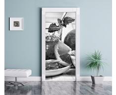 Monocrome, marmellata di arance succo d'arancia, Formato: 200x90cm, telaio della porta, adesivi porta, porta decorazione, autoadesivi del portello