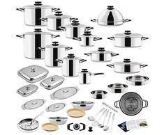 MARTICA Batteria di pentole in acciaio inox ad induzione composizione Elite - Master