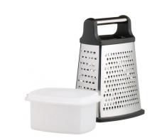 Kitchen Craft Grattugia, Acciaio Inossidabile, Argento/Nero