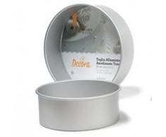 Decora 0062613 Teglia Professionale Ø25xh10cm Tonda Anodizzata