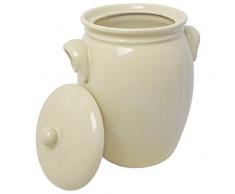 K&K - Pentola per rum, 7 litri, forma 2, in ceramica, colore: Beige