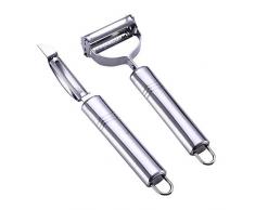 In acciaio inox multifunzione pelapatate frutta pelapatate grattugia set da cucina Tool Set (Color : Silver, Size : Two-piece suit)