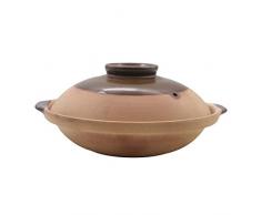 MSLD Resistenza alla Temperatura Pollo Brasato in Casseruola Riso Claypot Riso Spaghetti di Riso Bocca Larga Pentola Bassa Pentola Piccola Casseruola (Size : 1200ml)
