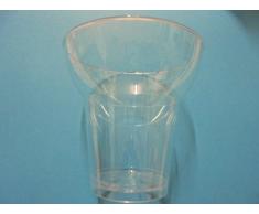 PZ 100 BICCHIERE COPPETTA DI PLASTICA TRASPARENTE CC 360 CALICE PER MACEDONIA GELATO YOGURT FORMATO MEDIO PLASTIC CUP FOR ICE CREAM