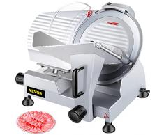 VEVOR Affettatrice di carne elettrica professionale 0,2-12 mm, taglierina per prosciutto alimentare 495x385x395 mm (WED-250B3)