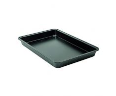 Lagostina Gustosa Rostiera Leccarda da Forno in Acciaio Antiaderente per Forno, Nero, 42x29x4 cm