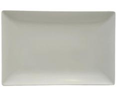 Servizio da 6 piatti rettangolari in grès, 25 x 16 x 2 cm, colore: panna (7069034)