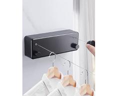 HSCDQ Stendibiancheria da interno retrattile 4.2m estensibile stendibiancheria per interni ed esterni stendibiancheria retrattile da parete acciaio inossidabile