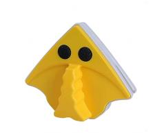 iTauyees Lavavetri Magnetico, Ultra-Forte Sia in Vetro Lato della Superficie Spazzola di Pulizia, Detergente per vetri a Doppia Faccia, Design for Spessore di Windows 3-8mm (Giallo)