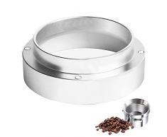 Anello Dosatore Caffè, Anello Dosatore da 51 MM, Riempimento Esatto Della Polvere di Caffè, per Macchina da Caffè, Imbuto di Riempimento, Ciotola di Infusione, Argento