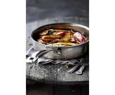 Le Creuset Padella con Coperchio, Acciaio 3 Strati, 18 cm