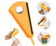 Crethink Apriscatole 3 in 1 multi funzione apribottiglie, kit apriscatole per mani deboli, anziani, artrite, ideale per anziani e bambini