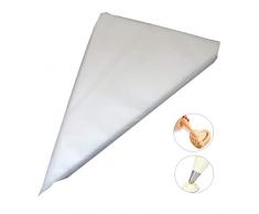 Beunyow Sac a Poche Monouso, 100 Pezzi 60 x 28CM Sac a Poche USA e Getta Sacchetti a Poche DIY Strumenti di Decorazione per Beccucci, Ugelli Russi, Pasticceria Utensili Kit, Dolci Torte Cupcake