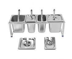 Portacondimenti Portacondimenti, Porta Marmellata Telescopico In Acciaio Inossidabile Piedini Regolabili Anti Ammaccatura per la casa(No.3 2 pezzi 2.2L 2 pezzi 1.6L)