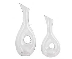 HAOWGH Decanter, Soffiato A Mano Senza Piombo Vino Rosso Cristallo Brocca, Personalizzato Brocca A Forma di Chiocciola, Aeratore del Vino, di Cristallo, Regali di Vino, Utensili da Vino 2 Pezzi