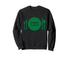 Piatto da giardino a tavola, forchetta e cucchiaio Felpa