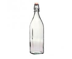 Bormioli Rocco Bottiglia In Vetro, 1 Litro Con Tappo