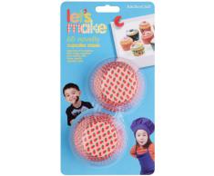 Lets Make - Set di stampini in carta per dolci, colore: Rosa