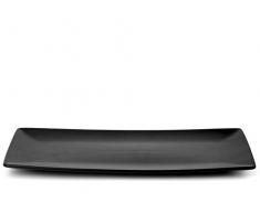 H&H Porcellana Nera Piatto, Nero, 1 Pezzo